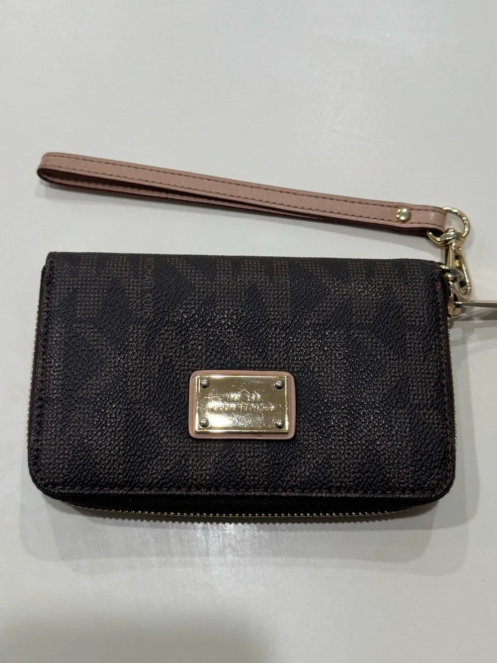 Michael Kors Monogram Wristlet with Strap